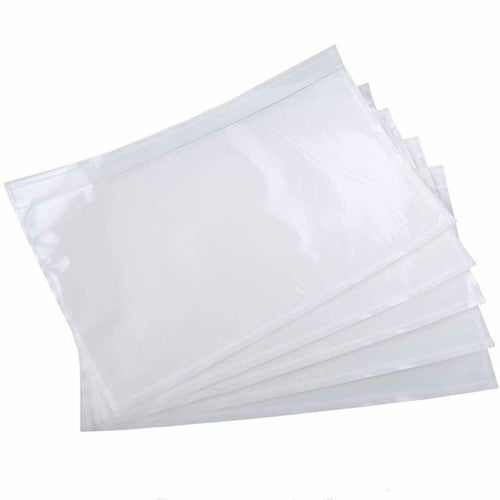 100-500 Clear Self Seal Label Pouches - Multiple Sizes - Packing List Envelopes