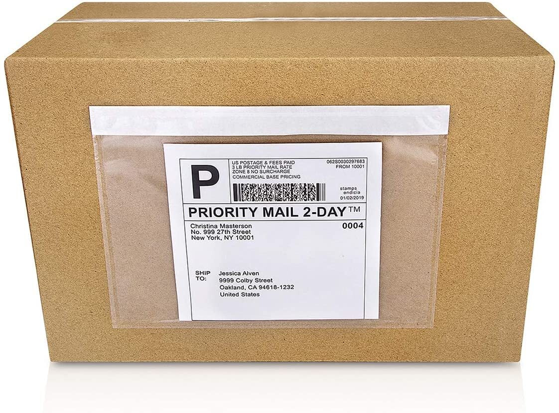 100-500 Clear Self Seal Label Pouches - Multiple Sizes - Packing List Envelopes