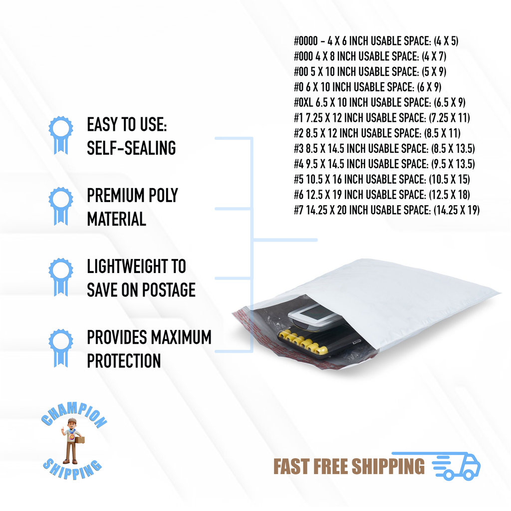 Poly Bubble Mailers - Padded Envelopes for Protective Packaging and Shipping