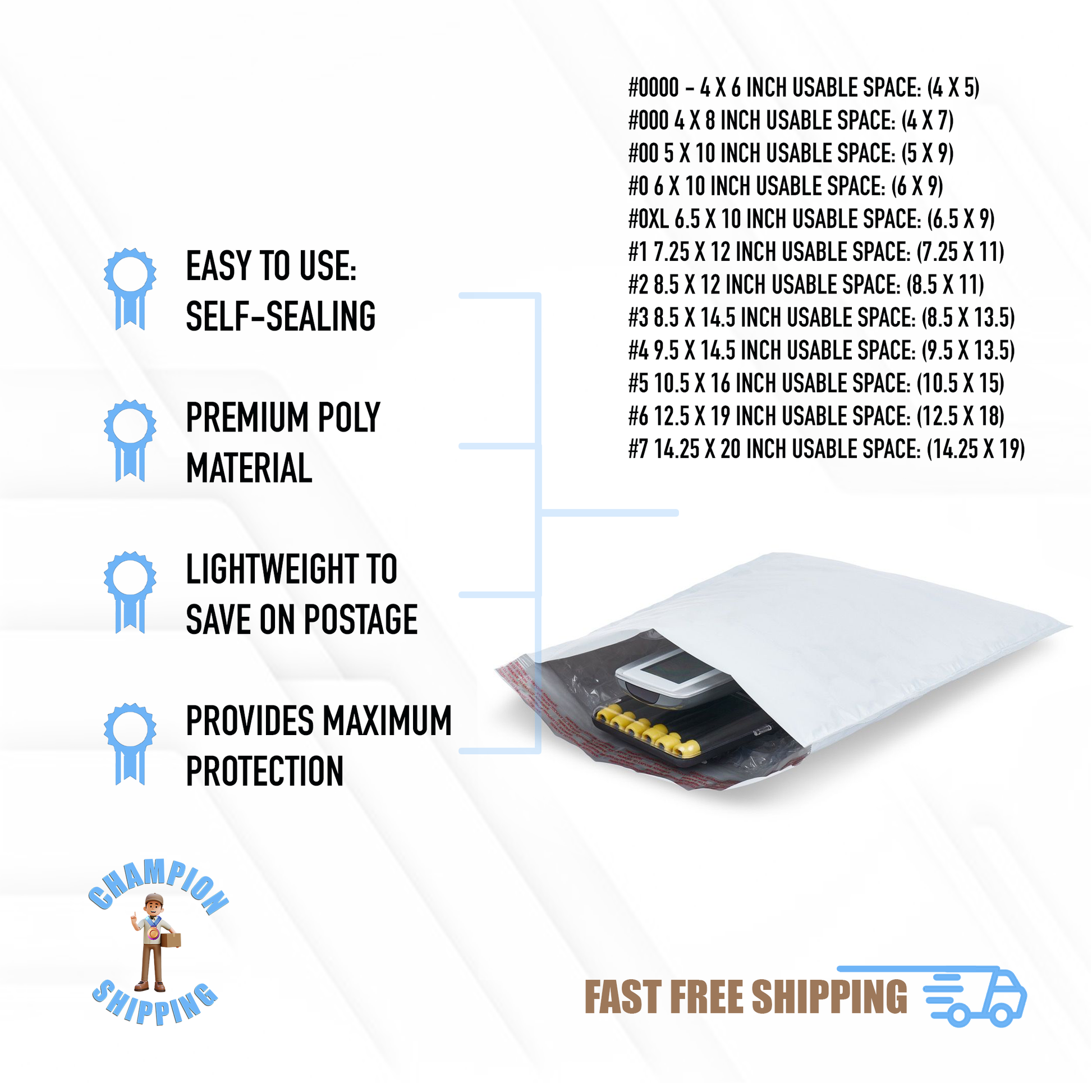 Poly Bubble Mailers - Padded Envelopes for Protective Packaging and Shipping