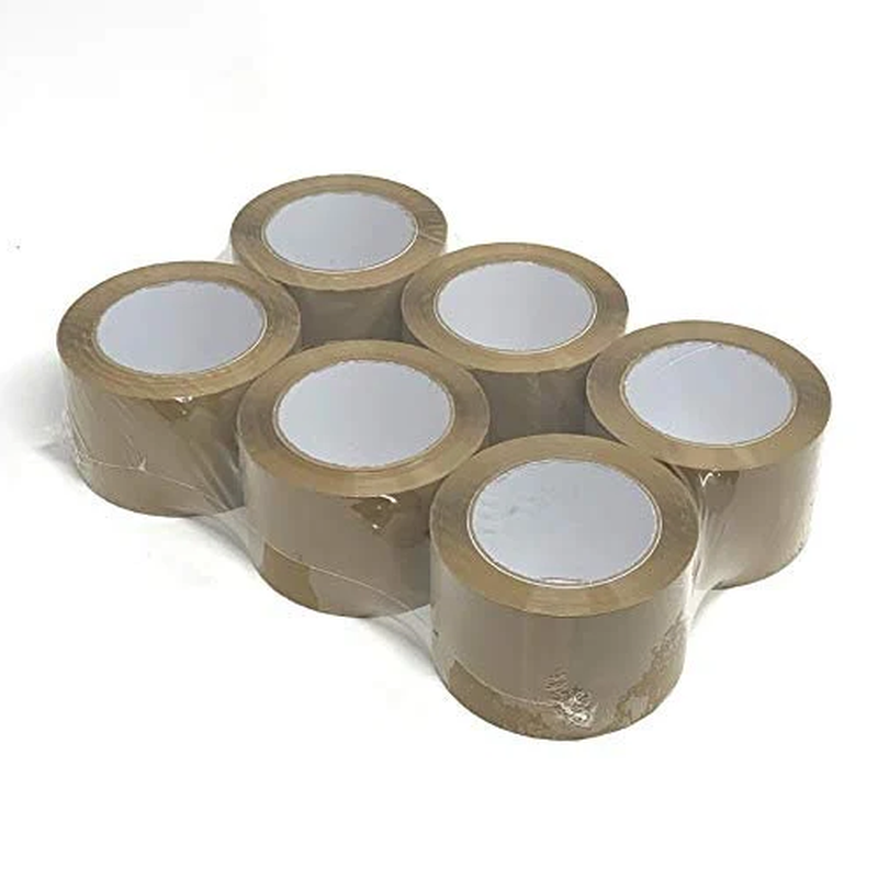 Brown/Tint  Heavy Duty Packaging Tape - 6 ROLLS 3"X110 Yards 2Mil  