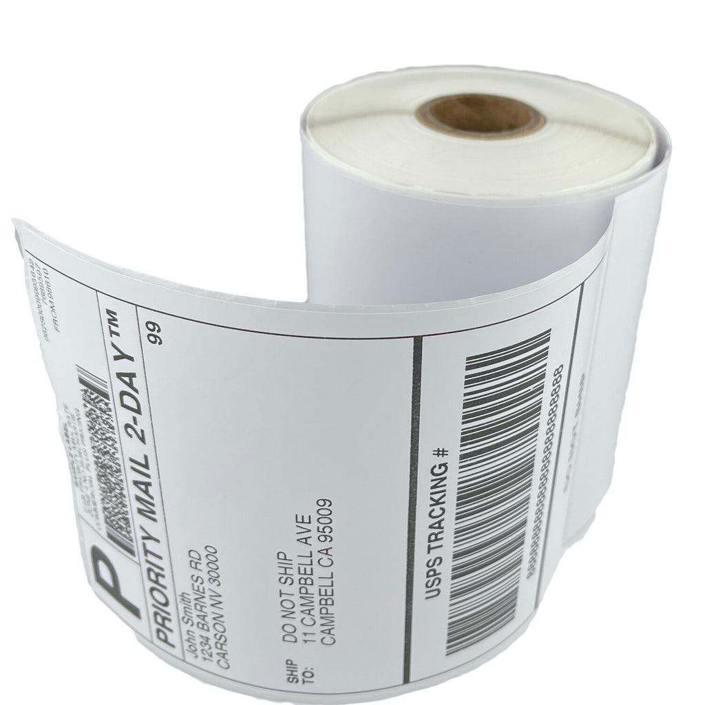 4" x 6" Premium Direct Thermal Shipping Label Rolls - 4 Rolls (1,000 Labels)