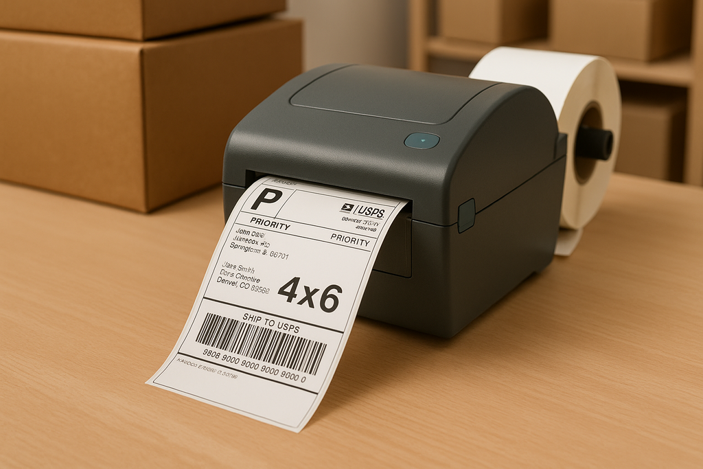 4" x 6" Premium Direct Thermal Shipping Label Rolls - 4 Rolls (1,000 Labels)