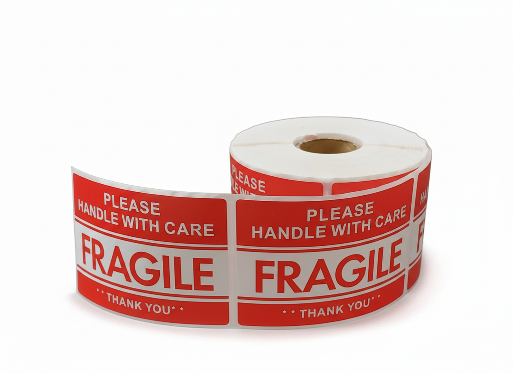 500-Count "Fragile" Shipping Stickers with "Handle with Care" (2" x 3")