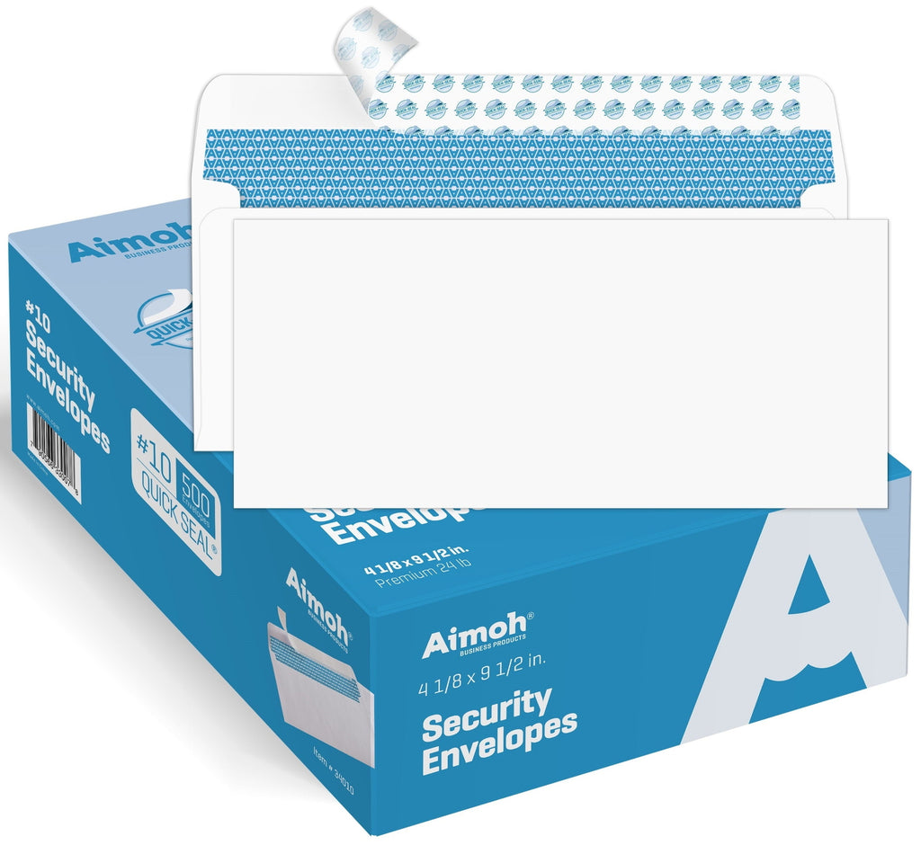 Secure #10 Self-Sealing Business Envelopes (Windowless)