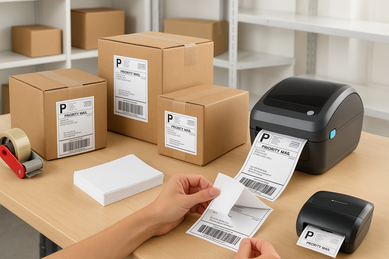 4X6 Perforated Fanfold Direct Thermal Shipping Labels