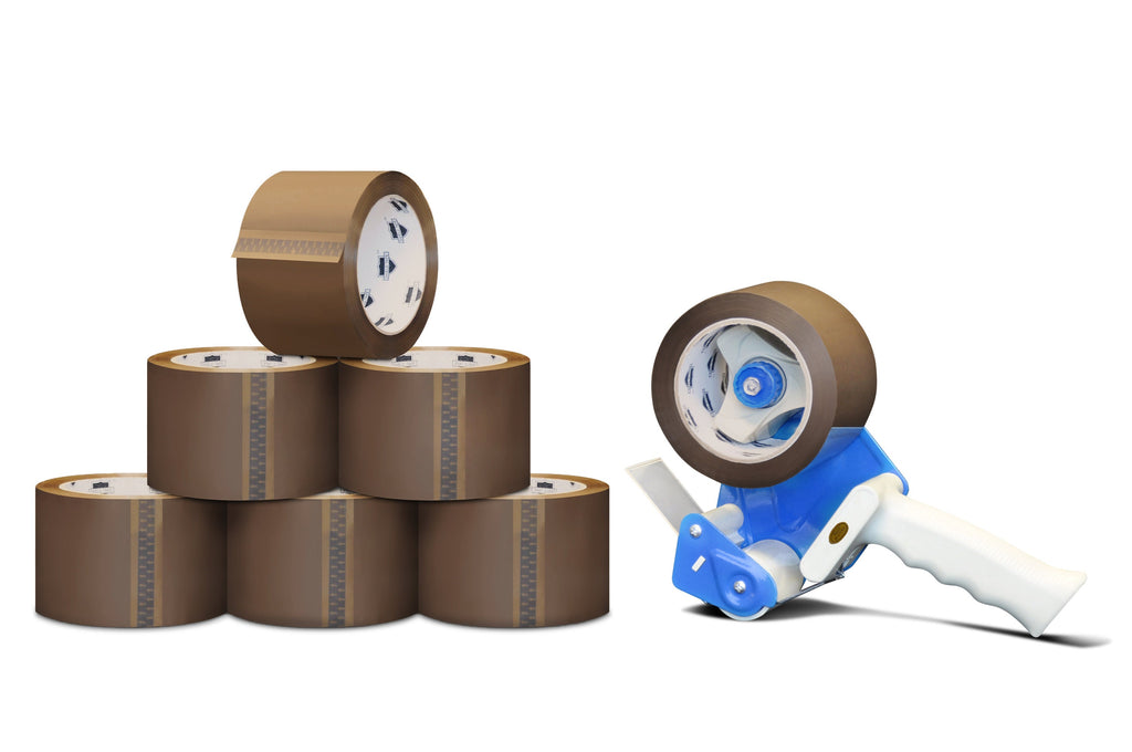 Brown/Tint  Heavy Duty Packaging Tape - 6 ROLLS 3"X110 Yards 2Mil  