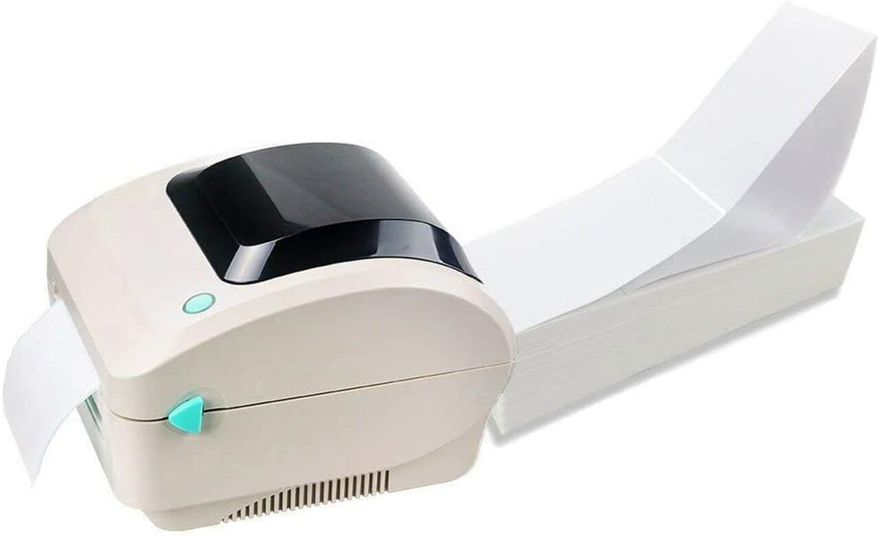 Thermal Shipping Labels - 4"X6",  White, Fanfold, with Perforation, 2000 Label/Stack