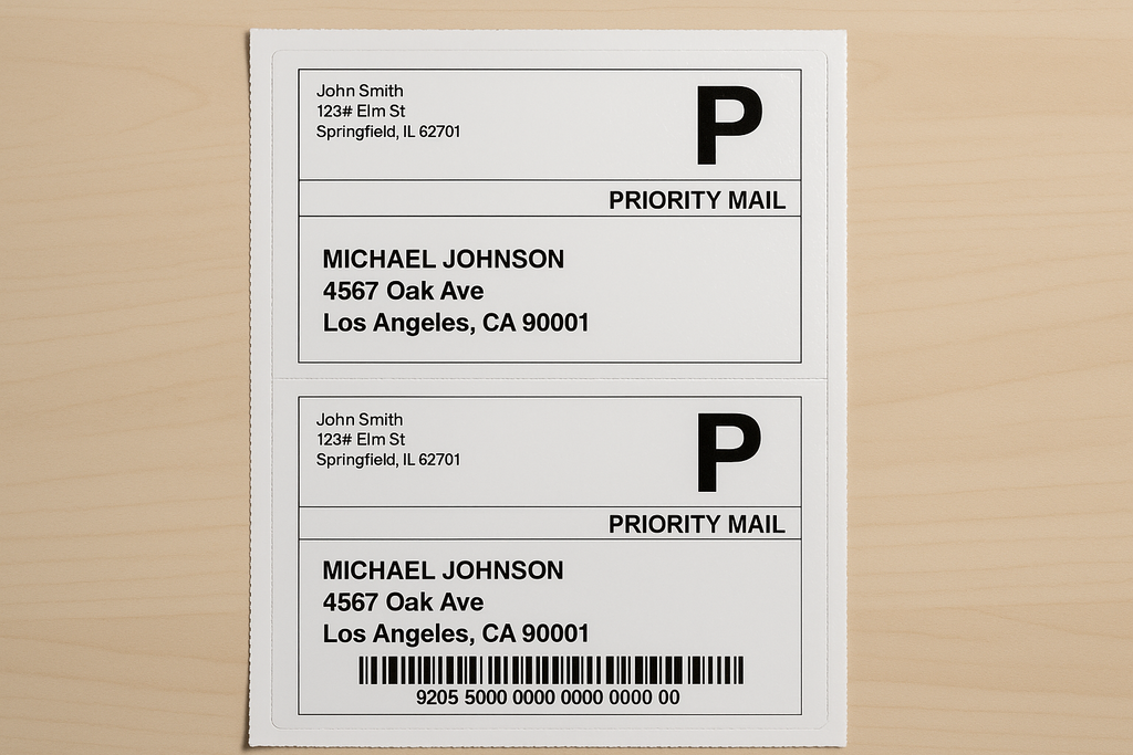 200-Count Economy Easy Peel Half-Sheet Shipping Labels (Inkjet/Laser)