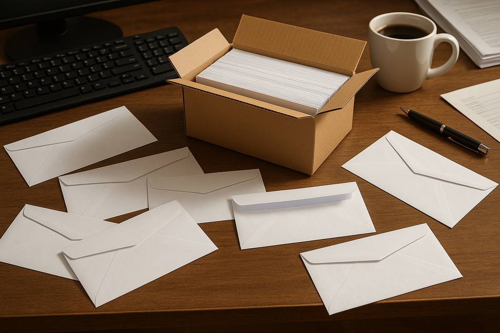 put the envelopes in a real life setting